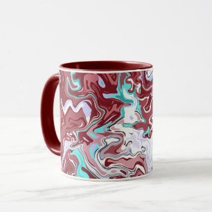 Caneca Design de mármore fluido Abstrato de multicores