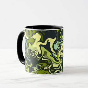 Caneca Design de Mármore Verde Abstrato