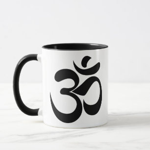Caneca Design de Meditação Símbolo Om Minimalista