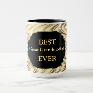 Caneca Design de "Melhor Excelente Avó Nunca" Dourada de