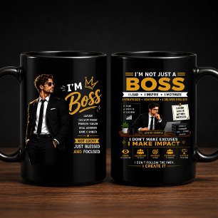 Caneca Design de Mentalidade de Chefe Gráfico de Líder