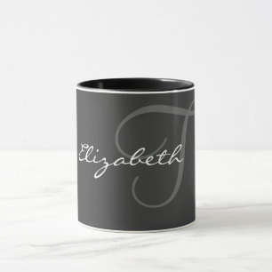 Caneca Design de Monograma Simples