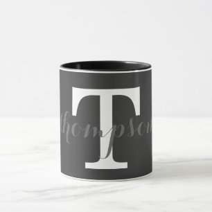 Caneca Design de Monograma Simples
