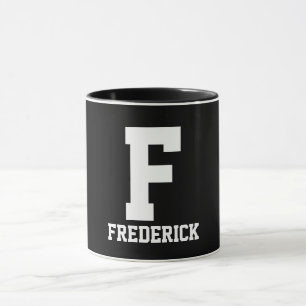 Caneca Design de Monograma Simples