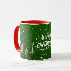 Caneca Design de Natal clássico, vermelho e verde, Mug