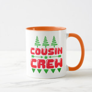 Caneca Design de Natal da Tripulação de Primos Compatívei