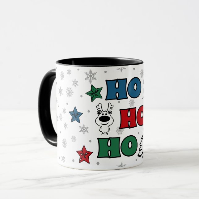 Caneca Design de Natal Ho-Ho (Frente Esquerda)