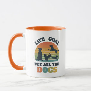 Caneca Design de Objetivo de Vida do Cão para Salvamento 