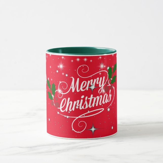 Caneca Design de ornamentação de Natal Merry (Centro)