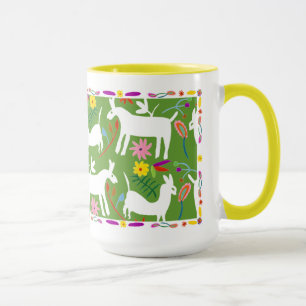 Caneca Design de Otomi Moderno   Llama Donkey Design
