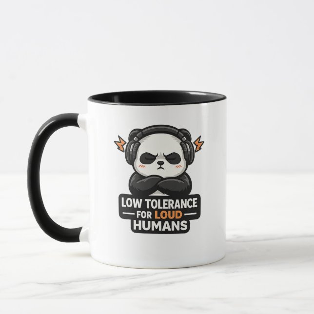 Caneca Design de Panda com Baixa Tolerância para Humanos  (Esquerda)