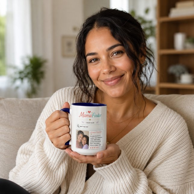 Caneca Design de Perfil de Foto do Modern Mama Finder (Modern Mama Finder Photo Profile Design Mug
)