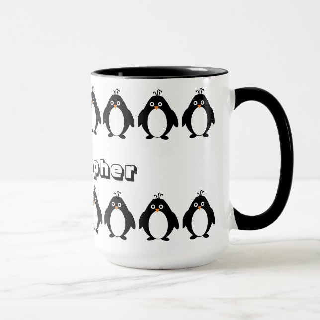 Caneca Design de pinguim (Direita)