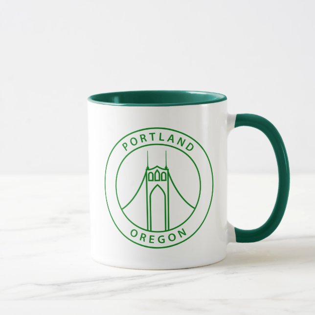 Caneca Design de Portland Oregon (Direita)