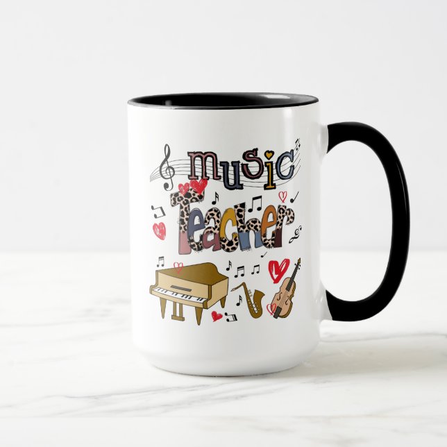 Caneca Design de Sublimação de Professores de Música, Pro (Direita)