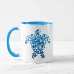 Caneca Design de Tartaruga do Mar das Ilhas Tropicais em