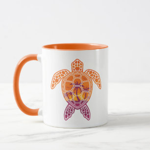 Caneca Design de Tartaruga do Mar Solar Tropical