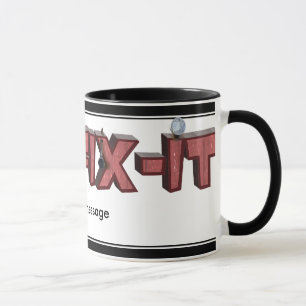 Caneca Design de texto De Madeira Fix-It (Com Unhas)