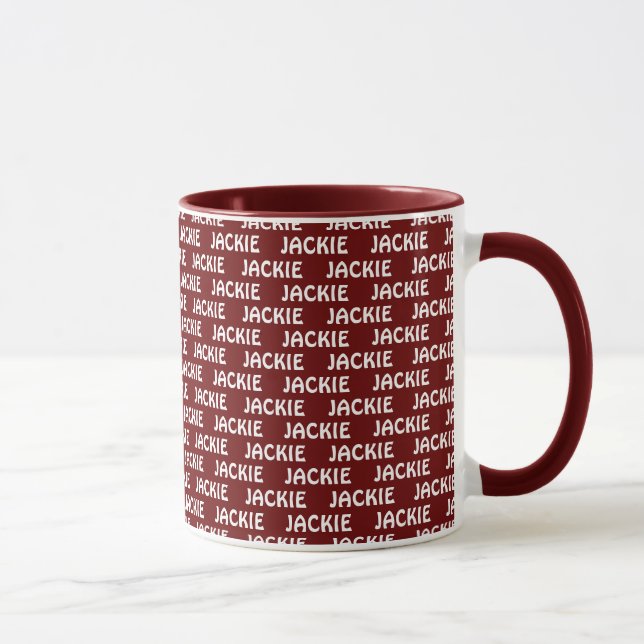 Caneca Design de texto de nome personalizado Coffee Mug (Direita)