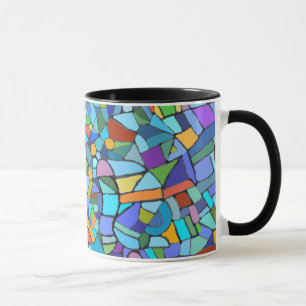 Caneca Design de vidro da mancha abstrata