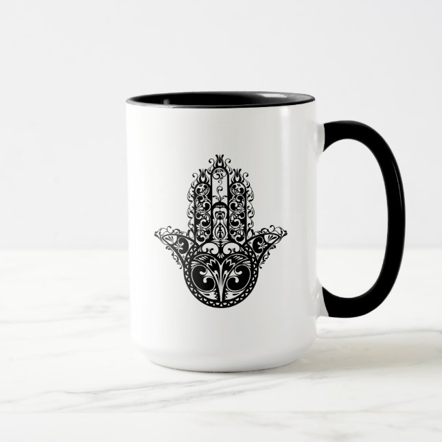 Caneca Design decorativo de Hamsa (Direita)