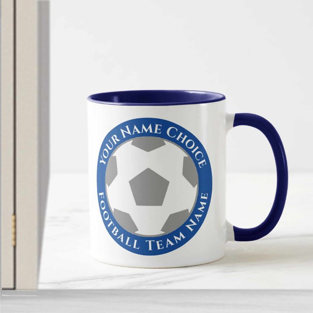 Caneca Design do Clube de Futebol em Blue Mug (Criador carregado)