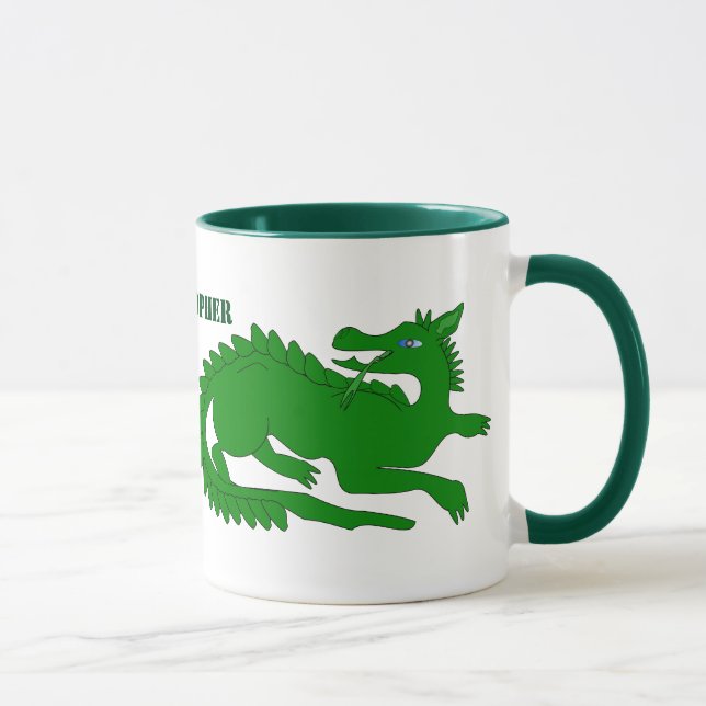 Caneca Design do Dragão Verde (Direita)