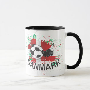 Caneca Design do grampo do futebol e do futebol de