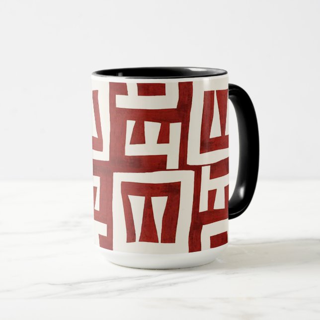 Caneca Design do Mapa Africano Tribal (Frente Esquerda)