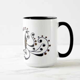 Caneca design do Monograma adicione seu nome/nome/etc.