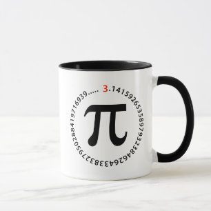 Caneca Design do número do Pi