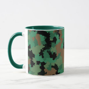 Caneca Design do Padrão de Camuflagem Selvagem do Exércit