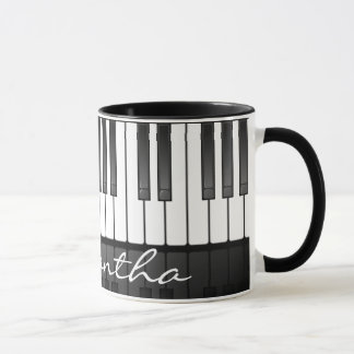 Caneca Design do teclado para piano