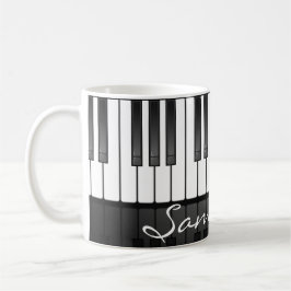 Caneca Design do teclado para piano