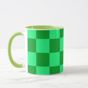 Caneca Design do Verificador Verde Claro e Escuro