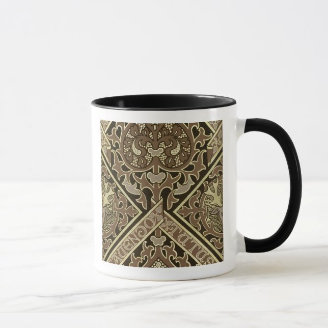 Caneca Design eclesiástico do papel de parede do mosaico (Direita)