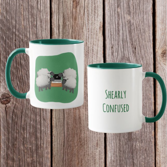 Caneca Design Engraçado de Ovelha - Totalmente Desnortead (Criador carregado)