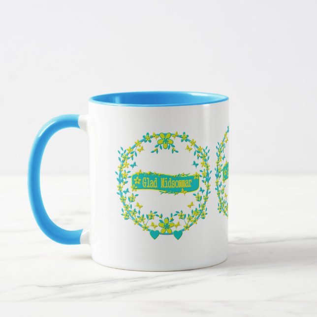 Caneca design escandinava, Glad Midsommar (Esquerda)
