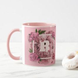 Caneca Design floral glamoroso das peônias