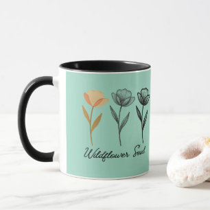 Caneca Design floral selvagem moderno