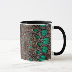 Caneca Design Fractal de Pheasant Feather