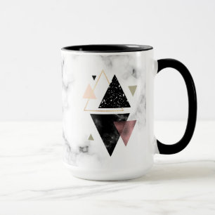 Caneca Design geométrico de mármore do metal