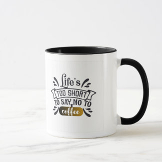 Caneca design gráfico de aspas para um café