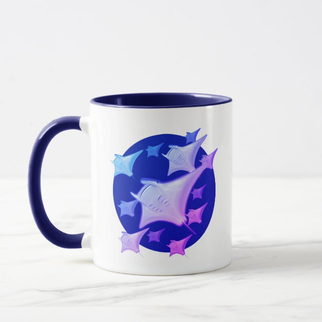 Caneca Design gráfico Manta Ray Lover (Esquerda)