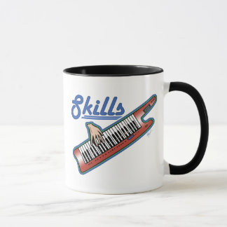 Caneca design keytar das habilidades