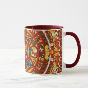 Caneca Design Maia Antigo do Calendário Aztec Café Mug ~