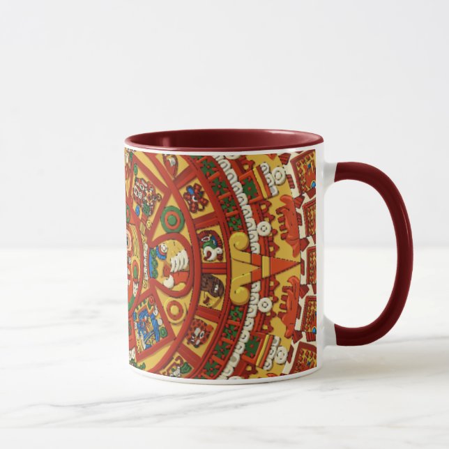 Caneca Design Maia Antigo do Calendário Aztec Café Mug ~ (Direita)