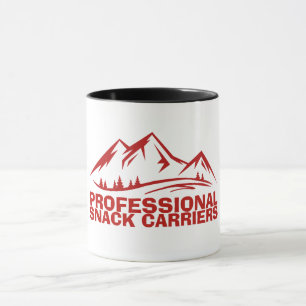 Caneca Design minimalista ao ar livre montanha vermelho d