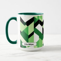 Design Moderno de Chevron em Bloco Verde Wasabi