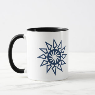 Caneca design Moderno de Explosão Solar Geométrica
